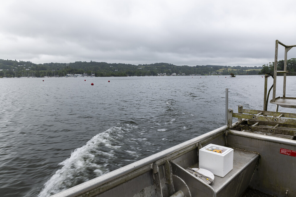 Windermere, lake sampling.