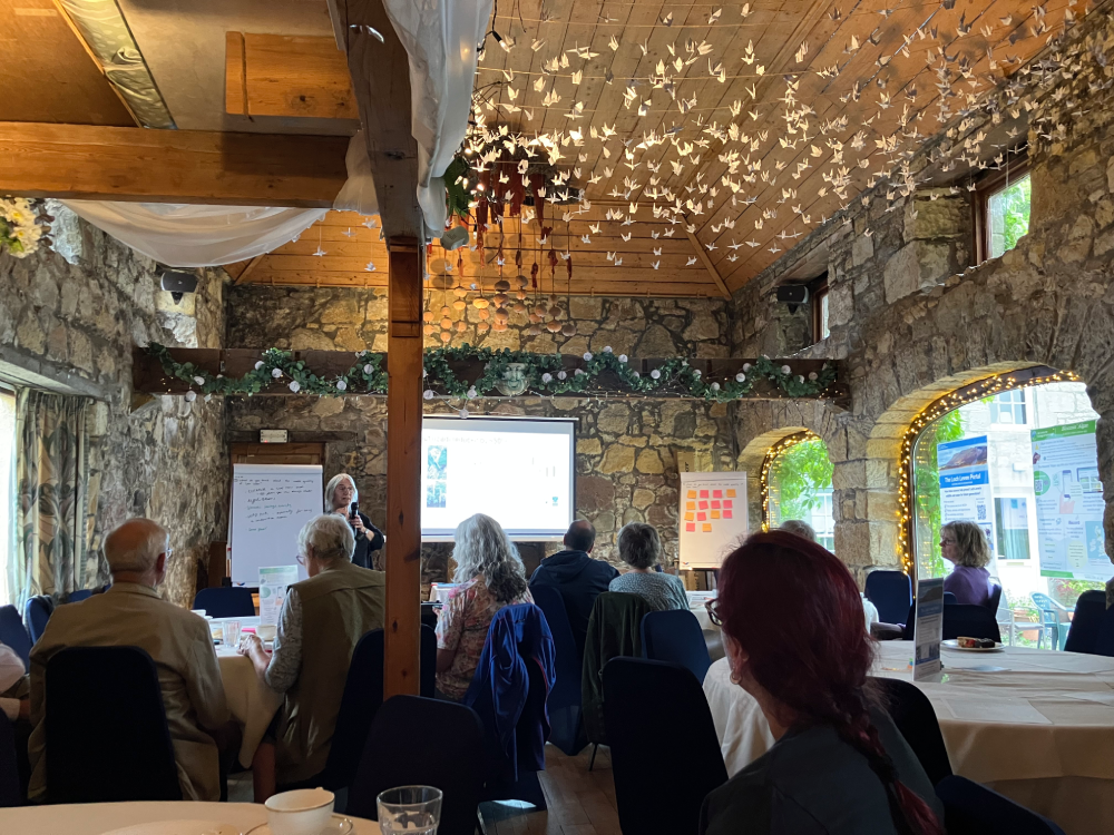 Photo of Loch Leven Matters community conversation 12th June at the Grouse and Claret. Photo by Erica Zaja.